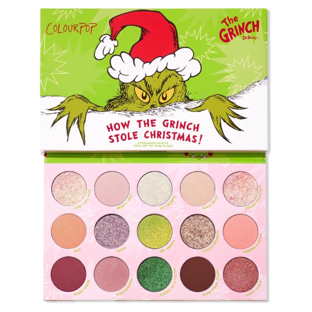 ColourPop How The Grinch Stole Christmas Eyeshadow Palette